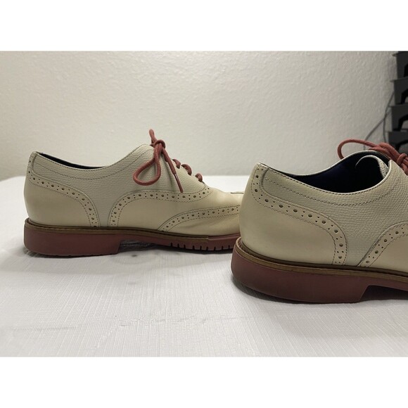 Men\'s Cole Haan Great Jones Wingtip Oxford Shoes Size 9.5 Ivory Red C11234 main image 10